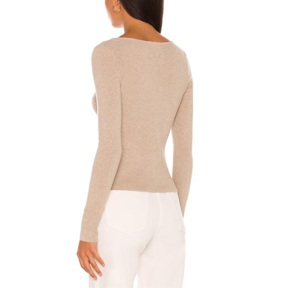 Line & Dot Long Sleeve Sweater, Sand, Small - Picture 3 of 5